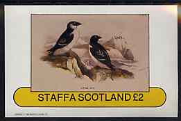 Staffa 1982 Birds #77 imperf deluxe sheet (Â£2 value) unmounted mint, stamps on birds