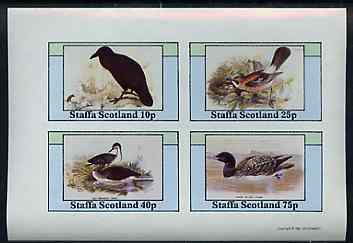 Staffa 1981 Birds #79 imperf set of 4 values unmounted mint, stamps on birds