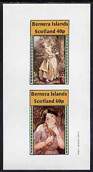 Bernera 1982 Womens Costumes imperf sheetlet containing set of 2 values unmounted mint, stamps on women, stamps on costumes, stamps on fashion