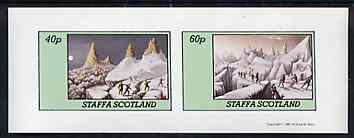 Staffa 1981 Mountaineering imperf set of 2 values unmounted mint, stamps on mountaineering, stamps on mountains, stamps on climbing