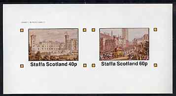 Staffa 1982 Palaces imperf set of 2 values unmounted mint, stamps on buildings