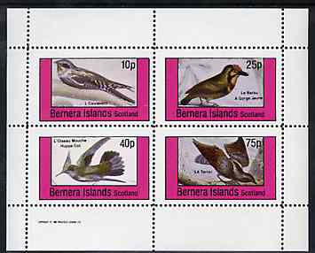 Bernera 1981 Birds #36 perf set of 4 values unmounted mint, stamps on birds, stamps on humming birds, stamps on , stamps on hummingbirds