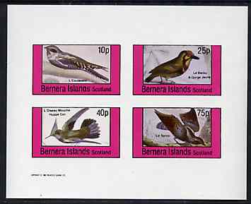 Bernera 1981 Birds #36 imperf set of 4 values unmounted mint, stamps on birds, stamps on humming birds, stamps on , stamps on hummingbirds