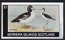 Bernera 1982 Birds #43 imperf souvenir sheet (Â£1 value) unmounted mint, stamps on birds