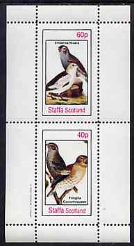 Bernera 1982 Birds #44 (Snow Bunting & Finch) perf set of 2 values unmounted mint, stamps on , stamps on  stamps on birds