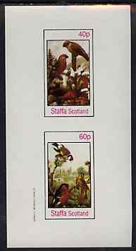 Staffa 1982 Birds #81 imperf set of 2 values unmounted mint, stamps on birds