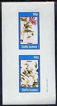 Staffa 1982 Flowers #54 imperf set of 2 values unmounted mint, stamps on flowers