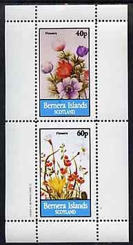 Bernera 1982 Flowers #25 (Anenomes, Crocus etc) perf set of 2 values unmounted mint, stamps on flowers
