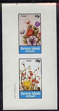 Bernera 1982 Flowers #25 (Anenomes, Crocus etc) imperf set of 2 values unmounted mint, stamps on flowers