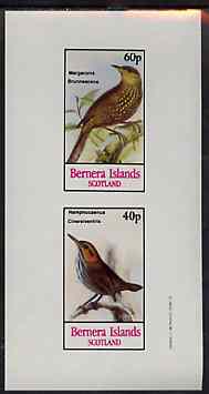 Bernera 1982 Birds #47 (Meadow Lark & Gnatwren) imperf set of 2 values unmounted mint, stamps on birds