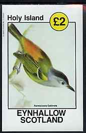Eynhallow 1981 Birds #45 (Antwren) imperf deluxe sheet (Â£2 value) unmounted mint, stamps on birds