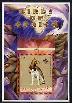 Malawi 2005 Birds of Africa - Martial Eagle perf m/sheet with Scout Logo, unmounted mint, stamps on scouts, stamps on birds, stamps on eagles, stamps on birds of prey