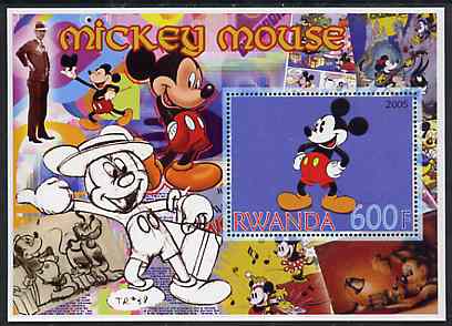 Rwanda 2005 Disney's Mickey Mouse perf m/sheet unmounted mint, stamps on disney