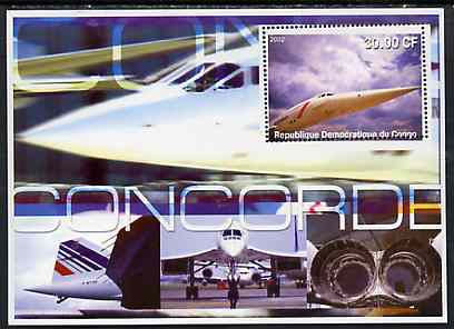 Congo 2002 Concorde perf s/sheet #02 unmounted mint, stamps on concorde, stamps on aviation