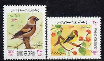Iran 2001 New Year Festival (Birds) perf set of 2 unmounted mint SG 3044-45, stamps on birds
