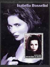 Benin 2002 Isabella Rossellini perf s/sheet #02 unmounted mint, stamps on personalities, stamps on films, stamps on entertainments, stamps on cinema