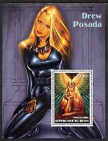 Benin 2002 Fantasy Art by Drew Posada #1 (Pin-ups) perf m/sheet unmounted mint, stamps on arts, stamps on women, stamps on nudes, stamps on fantasy