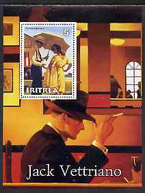 Eritrea 2001 Art of Jack Vettriano #1 perf s/sheet unmounted mint , stamps on arts, stamps on umbrellas