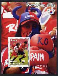 Island of Freedom 2002 Football World Cup #03 perf s/sheet unmounted mint, stamps on football, stamps on sport