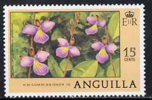 Anguilla 1977-78 Ground Orchid 15c (from def set) unmounted mint, SG 281, stamps on flowers, stamps on orchids