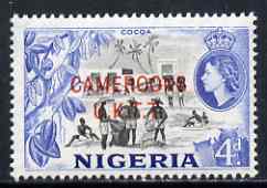 Cameroun 1960-61 Cocoa 4d (from def set) unmounted mint SG T6, stamps on food, stamps on cocoa