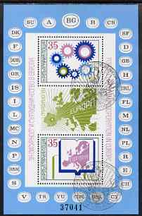 Bulgaria 1981 Conference for european Co-operation m/sheet fine used with special cancel, Mi BL 117 , stamps on , stamps on  stamps on maps, stamps on  stamps on europa, stamps on  stamps on 