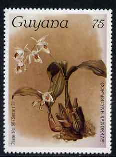 Guyana 1985-89 Orchids Series 2 plate 56 (Sanders' Reichenbachia) 75c unmounted mint, SG 1875, stamps on orchids, stamps on flowers