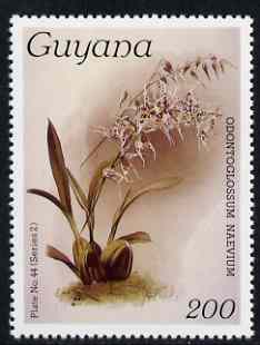 Guyana 1985-89 Orchids Series 2 plate 44 (Sanders' Reichenbachia) 200c unmounted mint, SG 1878, stamps on orchids, stamps on flowers