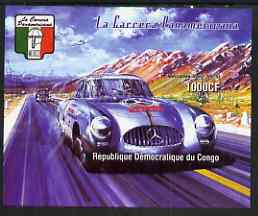 Congo 2005 Racing Cars (Mercedes-Benz 300 SL) imperf m/sheet unmounted mint, stamps on cars, stamps on racing cars, stamps on mercedes