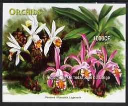 Congo 2005 Orchids imperf m/sheet unmounted mint, stamps on , stamps on  stamps on flowers, stamps on  stamps on orchids