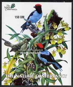 Mauritania 2003 The Nature Conservancy imperf m/sheet (Birds by John Audubon) unmounted mint, stamps on wildlife, stamps on environment, stamps on birds, stamps on audubon
