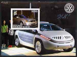 Benin 2003 Modern Cars imperf m/sheet (Mitsubishi & Suzuki) with Rotary Logo unmounted mint, stamps on cars, stamps on rotary