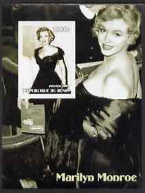 Benin 2002 Marilyn Monroe #3 imperf s/sheet containing single value unmounted mint, stamps on personalities, stamps on music, stamps on entertainments, stamps on women, stamps on films, stamps on marilyn monroe, stamps on cinema