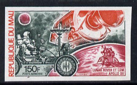 Mali 1972 History of Transport 150f (Lunar Rover & Apollo 15) imperf as SG 322 unmounted mint, stamps on space  transport
