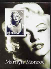 Eritrea 2001 Marilyn Monroe imperf m/sheet #3 unmounted mint, stamps on marilyn monroe, stamps on films, stamps on cinema, stamps on entertainments, stamps on women