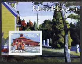Eritrea 2001 Art of Edward Hopper #2 imperf s/sheet unmounted mint , stamps on arts, stamps on 