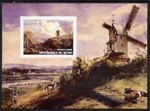 Benin 2003 Paintings of Windmills #01 imperf m/sheet unmounted mint, stamps on windmills, stamps on arts