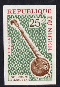 Niger Republic 1971 Gouroumi (Hausa) Musical Instruments 25f imperf unmounted mint (as SG 401), stamps on , stamps on  stamps on music, stamps on  stamps on musical instruments