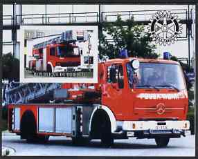 Djibouti 2004 Fire Engines #1 imperf s/sheet with Rotary Logo, unmounted mint, stamps on fire, stamps on rotary