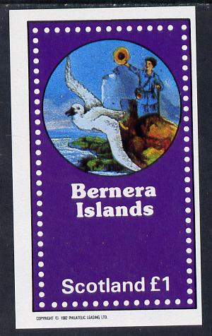 Bernera 1982 Fairy Tales (Adventures on the High Seas) imperf souvenir sheet (Â£1 value) unmounted mint, stamps on fairy tales, stamps on literature, stamps on children, stamps on albatros