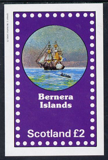 Bernera 1982 Fairy Tales (Adventures on the High Seas) imperf deluxe sheet (Â£2 value) unmounted mint, stamps on fairy tales, stamps on literature, stamps on children, stamps on ships