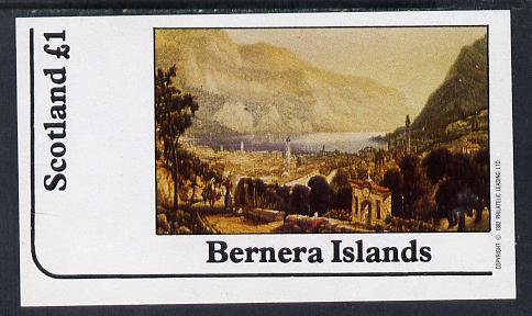 Bernera 1982 Pastoral Views imperf souvenir sheet (Â£1 value) unmounted mint, stamps on tourism