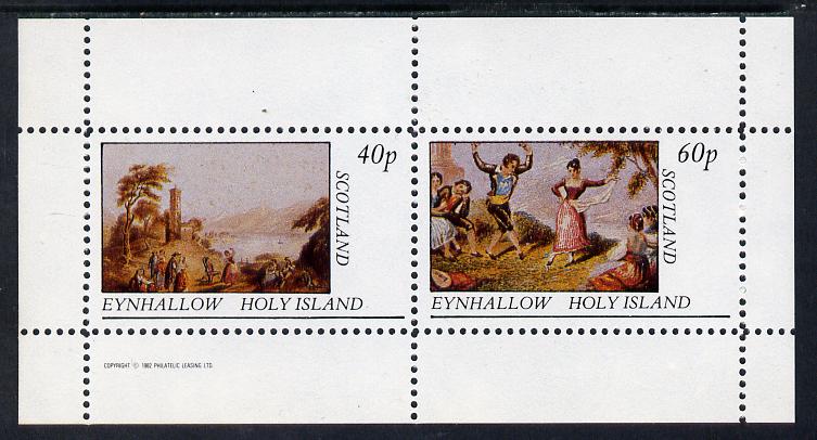 Eynhallow 1982 Country Life perf sheetlet containing set of 2 values unmounted mint, stamps on dancing