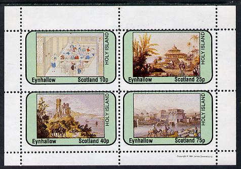 Eynhallow 1981 Travel Paintings perf sheetlet containing set of 4 values unmounted mint, stamps on arts