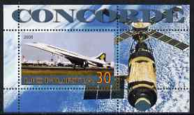 Udmurtia Republic 2006 Concorde & Space perf m/sheet #2 unmounted mint, stamps on aviation, stamps on concorde, stamps on space