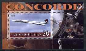 Udmurtia Republic 2006 Concorde & Space perf m/sheet #3 unmounted mint, stamps on aviation, stamps on concorde, stamps on space