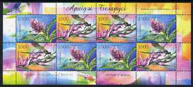 Belarus 2006 Orchids perf m/sheet containing 4 x sets of 2 values unmounted mint, stamps on flowers, stamps on orchids