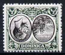 Dominica 1923-33 KG5 Badge 1/2d black & green with centre inverted being a Hialeah forgery on gummed paper (as SG 71var), stamps on ships, stamps on  kg5 , stamps on , stamps on forgery, stamps on forgeries