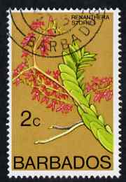Barbados 1974-77 Renanthera storiei 2c Orchid fine cds used SG 486, stamps on flowers, stamps on orchids