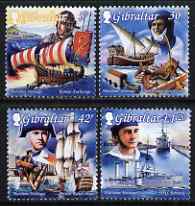 Gibraltar 1999 Maritime Heritage perf set of 4 unmounted mint, SG 872-5, stamps on maps, stamps on ships, stamps on berwick, stamps on 